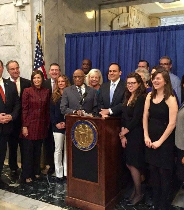 Ky Smart on Crime Coalition Members with Gov. Bevin