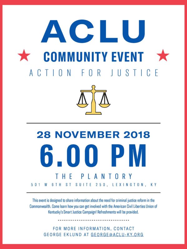 Flyer for Act for Justice Event