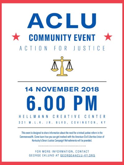 Flyer for Act for Justice Event