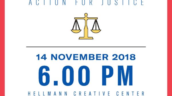 Flyer for Act for Justice Event
