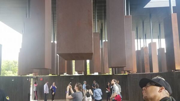 photo of monuments at National Memorial for Peace and Justice