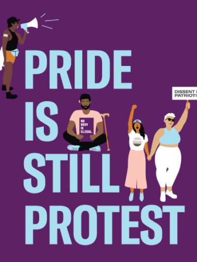 Graphic reading Pride Is Still Protest