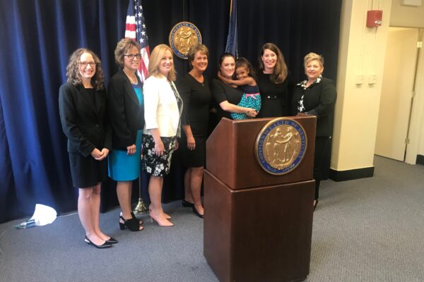 Pregnant Workers Act bill sponsors and Officer Lyndi Trischler