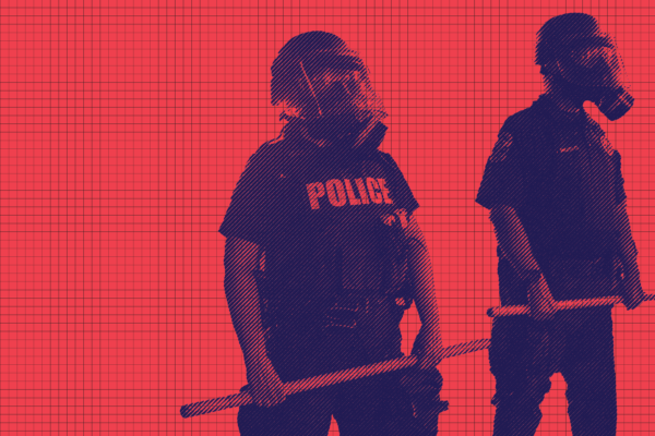 Police in riot gear