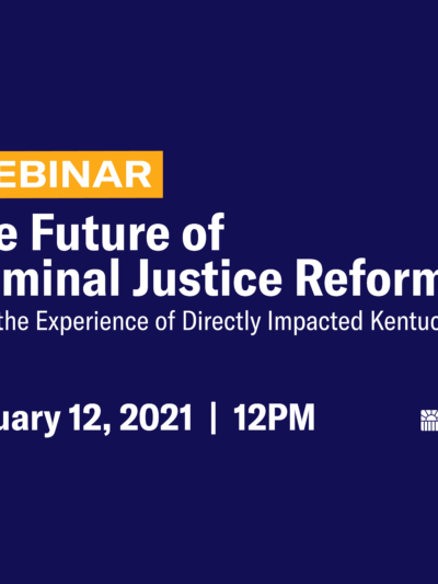 The Future of Criminal Justice Reform Webinar Website Event Photo