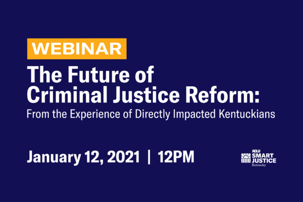 The Future of Criminal Justice Reform Webinar Website Event Photo