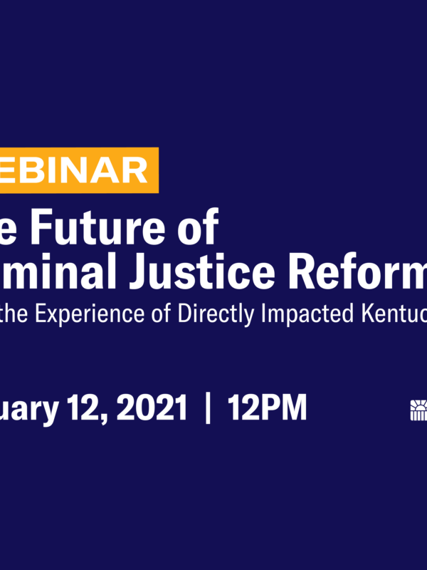 The Future of Criminal Justice Reform Webinar Website Event Photo