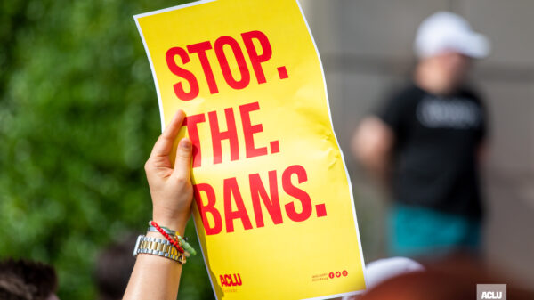Stop The Bans Protest Sign Photo