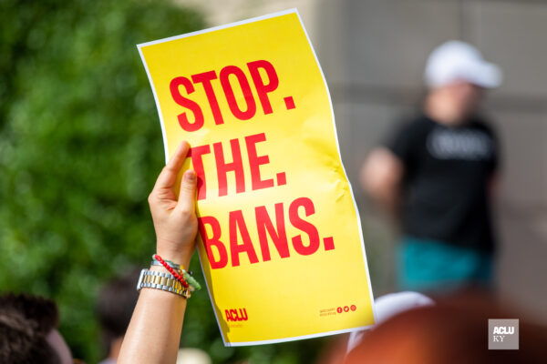 Stop The Bans Protest Sign Photo