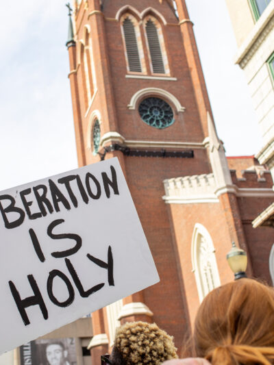 Liberation is Holy Photo from Dobbs Decision Day Protests in Louisville 2022
