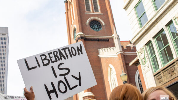 Liberation is Holy Photo from Dobbs Decision Day Protests in Louisville 2022