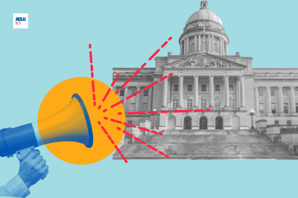 Megaphone Aimed Toward Capitol Building