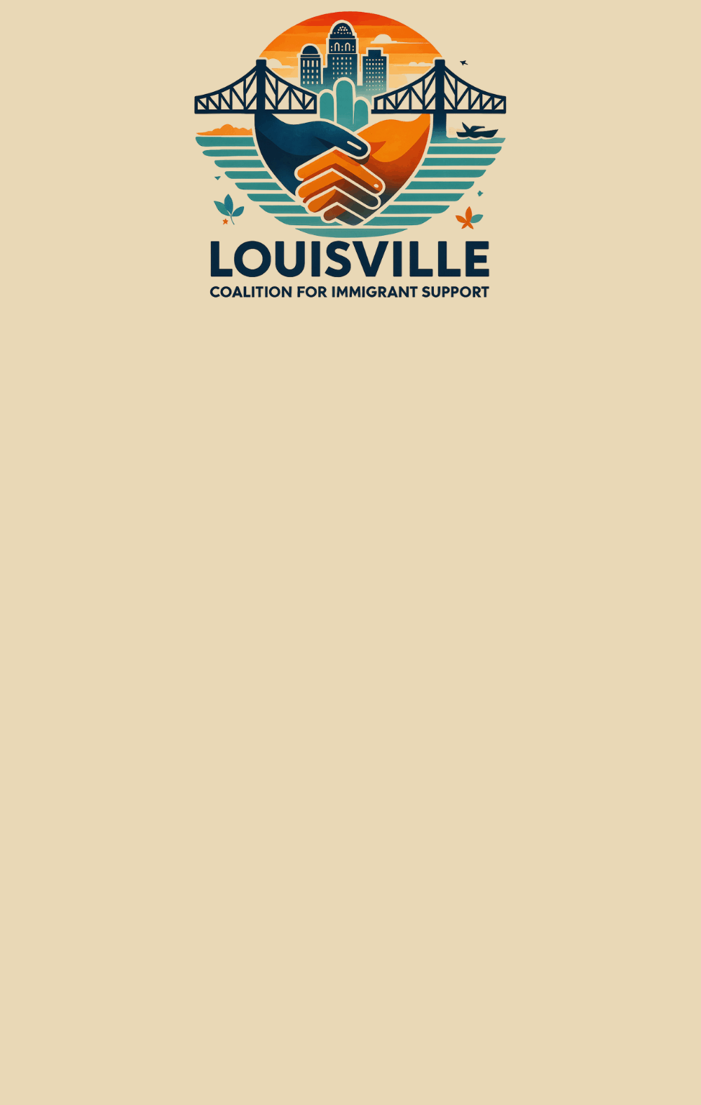 LCIS Logo: Stylized Louisville bridges against a skyline at sunset