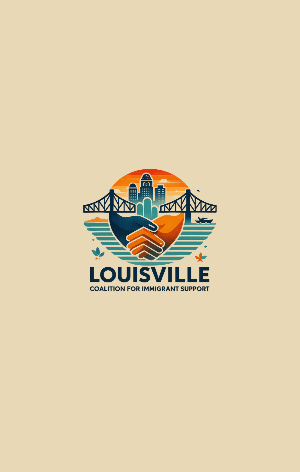LCIS Logo: Stylized Louisville bridges against a skyline at sunset