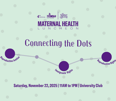 Maternal Health Luncheon Connecting the Dots Saturday, November 22, 11am - 1pm, University Club