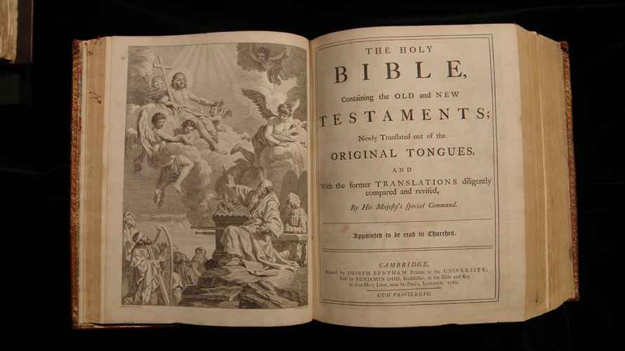 Photo of an open Bible