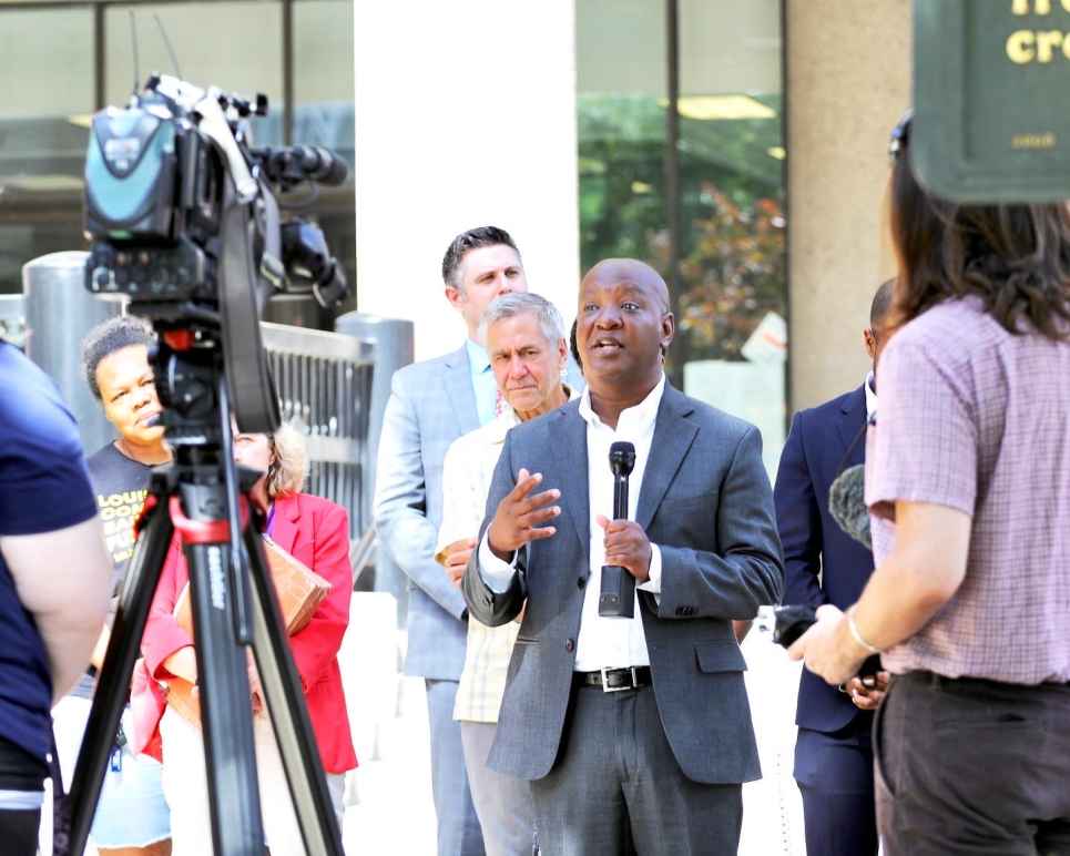 Kungu Njuguna at Hall of Justice Press Conference