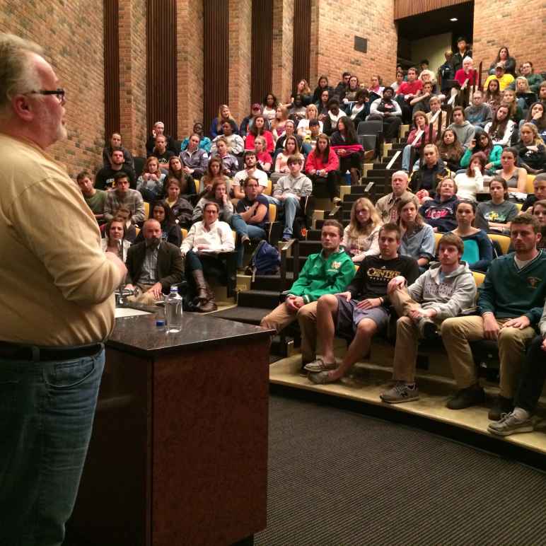 Death row exoneree speaks to students