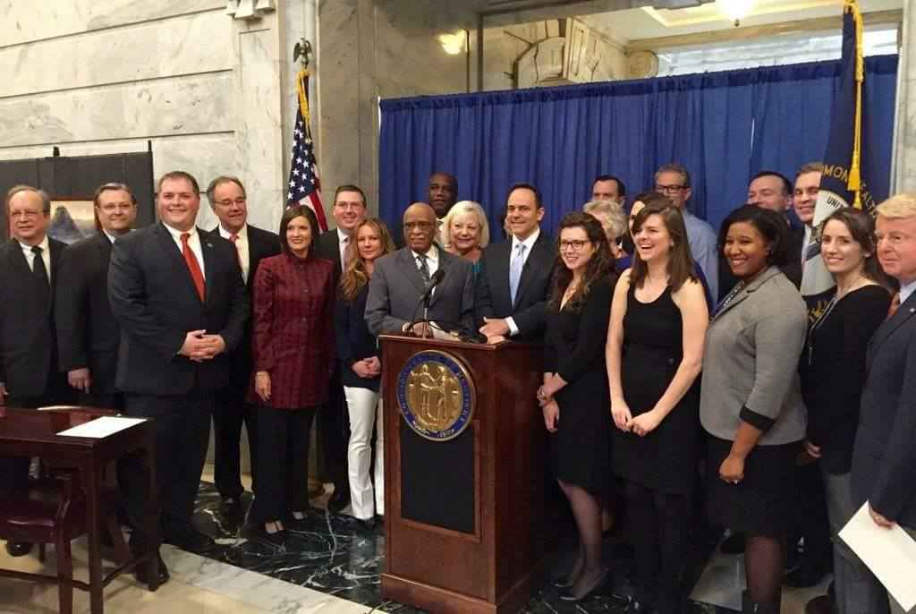 Ky Smart on Crime Coalition Members with Gov. Bevin 