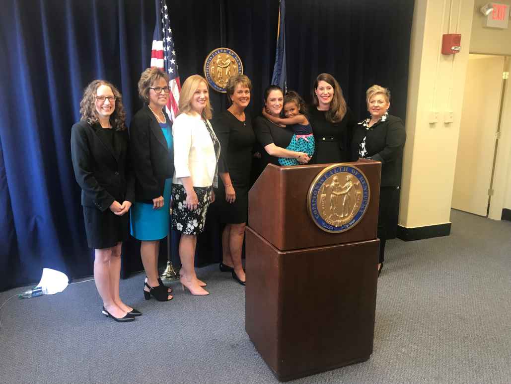 Pregnant Workers Act bill sponsors and Officer Lyndi Trischler