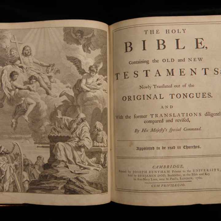 Photo of an open Bible