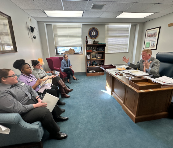 Vounteers and ACLU Meet With Rep Timony